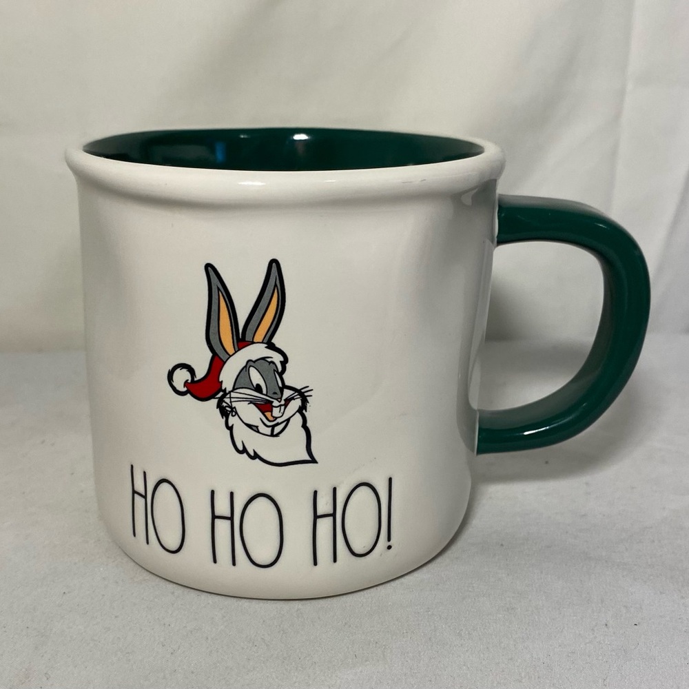 Rae Dunn LOONEY TUNES Bugs Bunny Christmas HO HO HO‎ Mug Holiday